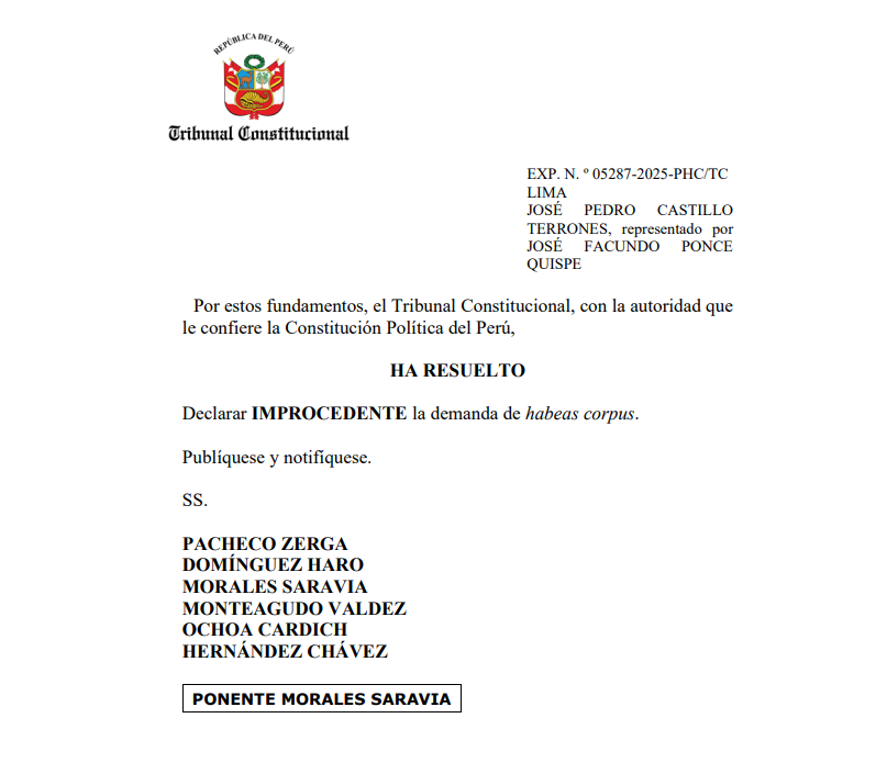 Resoluci�n de sentencia.