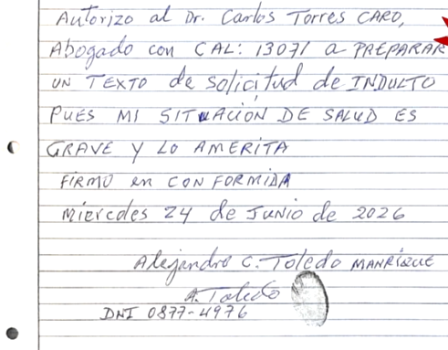 Carta de Alejandro Toledo