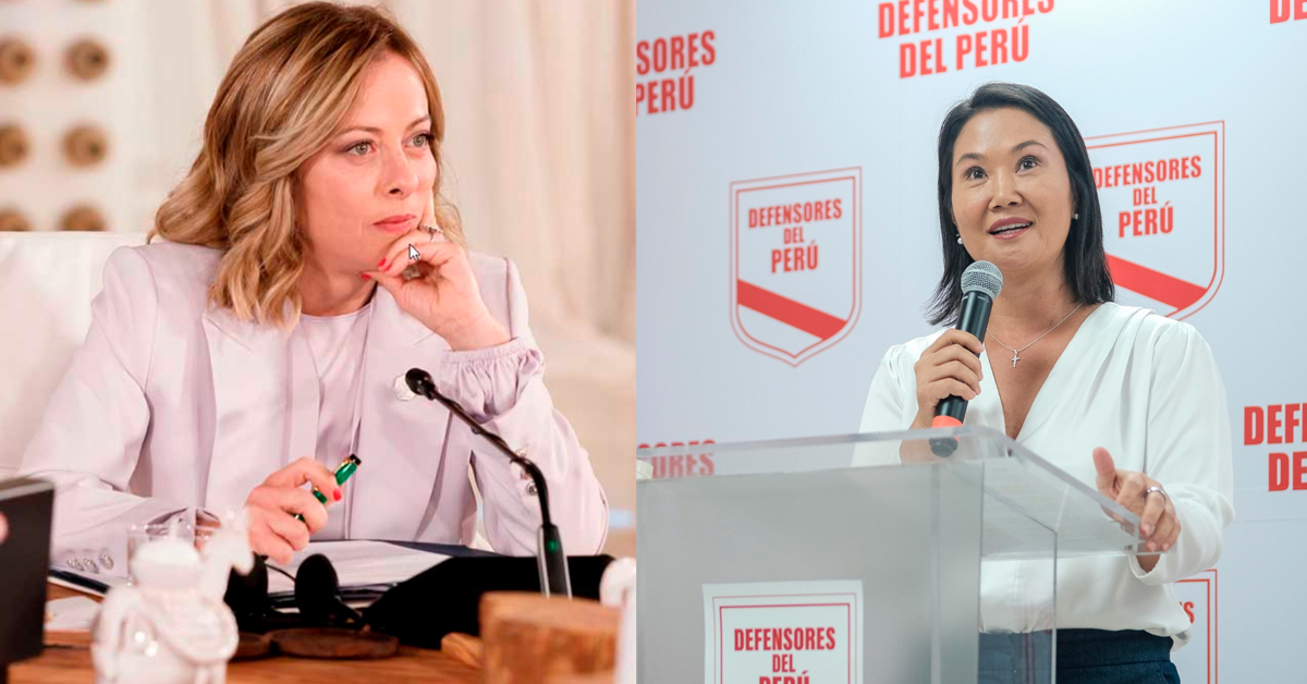 Giorgia Meloni felicita a Keiko Fujimori por su elección presidencial en Perú