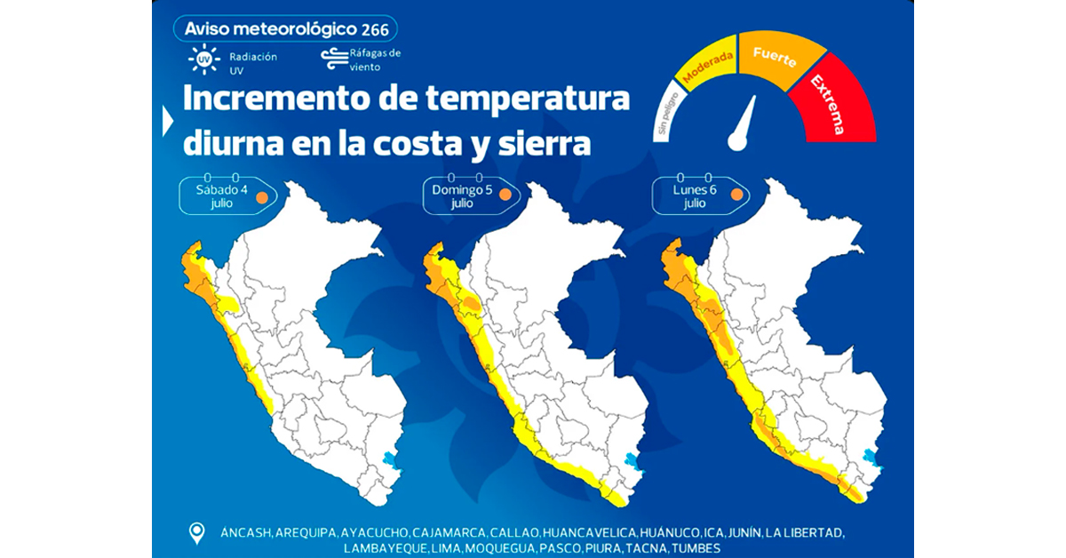 senamih altas temperaturas