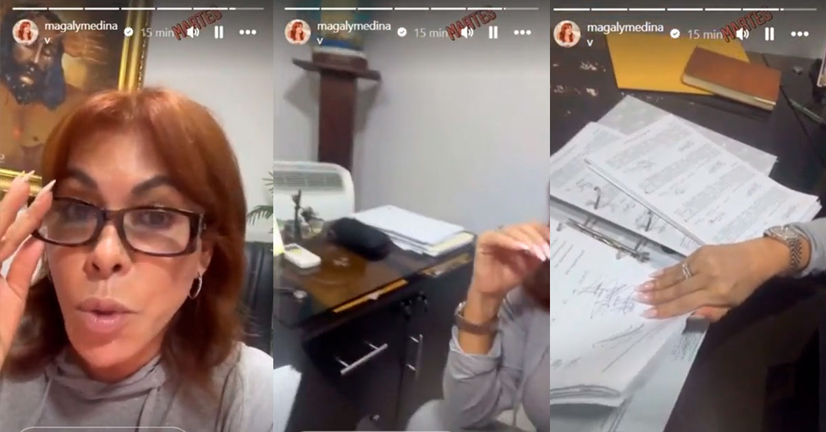 Magaly afirma si haber ido a la parroquia mostrando pruebas de lo que hace. (Difusiòn)