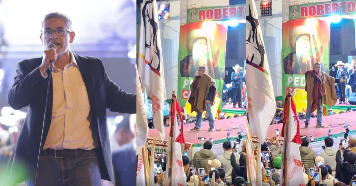 Domingo P�rez en el mitin de Roberto S�nchez en Arequipa