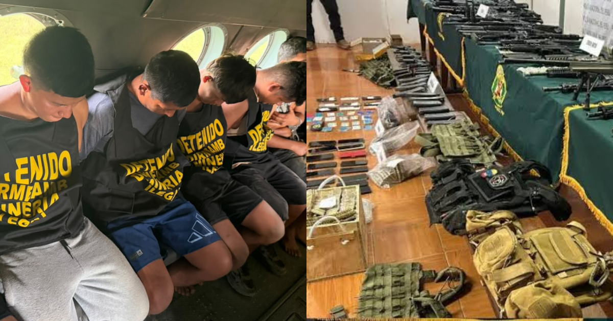 Madre de Dios: capturan a 20 miembros de banda criminal dedicada a la minería ilegal en La Pampa