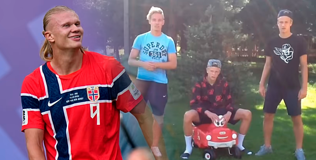 Erling Haaland rapero antes de ser goleador de Noruega.