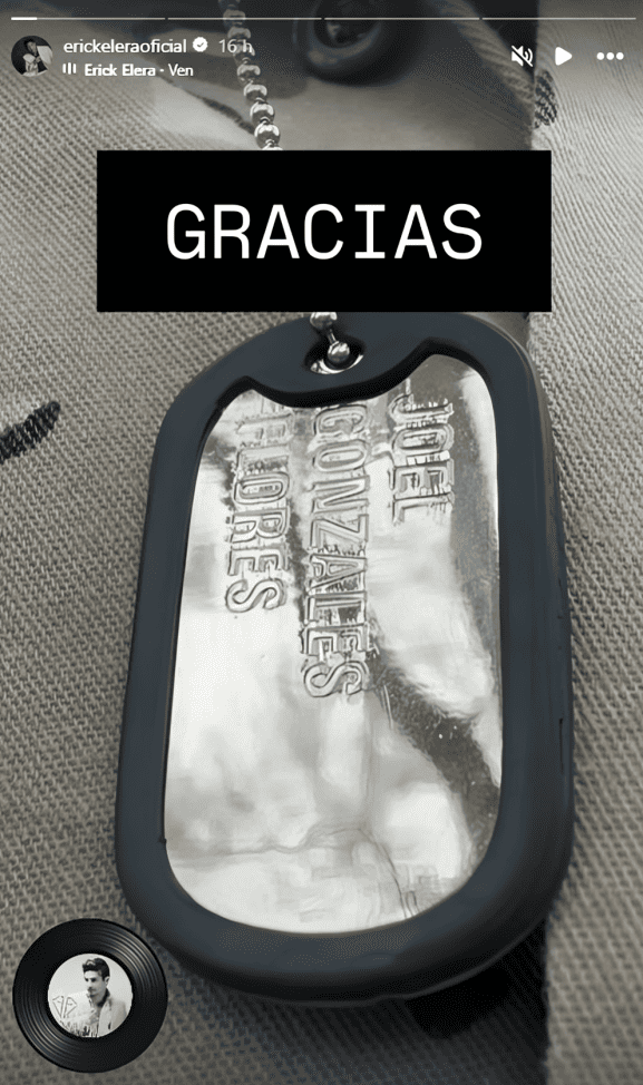 Publicación de Erick Elera en Instagram