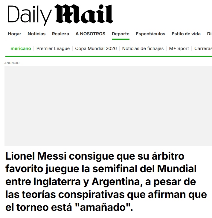 Prensa inglesa explota por polémica designación para el partido ante Argentina