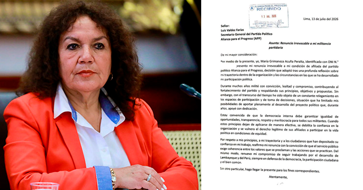 María Acuña acusa haber sido relegada en el partido. (Composición: Exitosa)