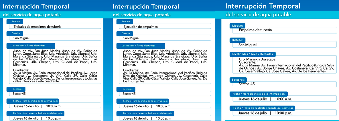 Sin servicio temporal de agua potable en San Miguel.