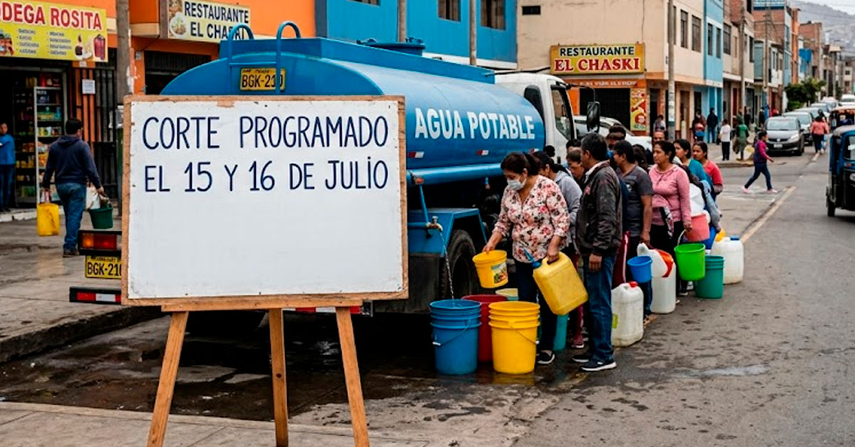 Corte de agua en Lima el 15 y 16 de julio: ¿Tu distrito se verá afectado con la suspensión?