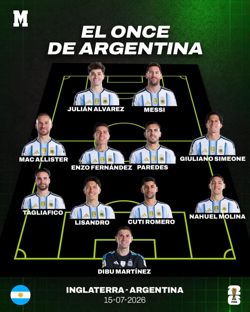 Once oficial de la selecci�n de Argentina