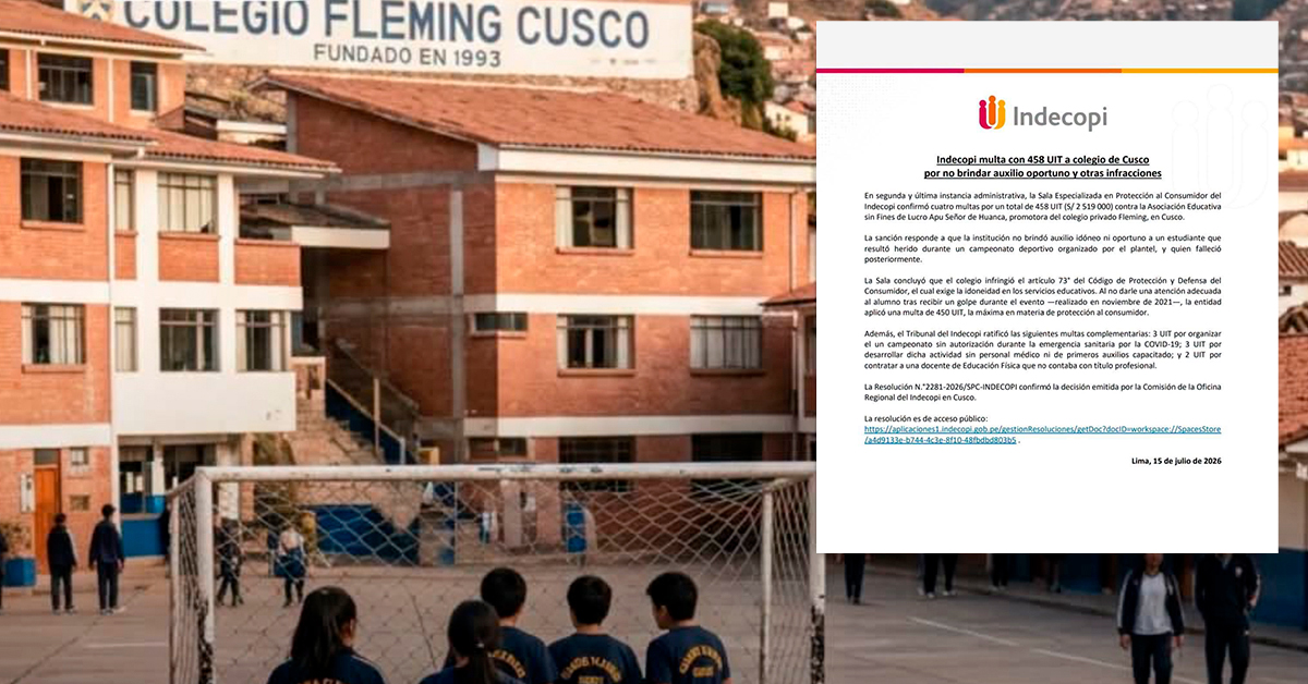 El colegio Fleming de Cusco tiene muchas multas complementarias. (Composición: Exitosa)