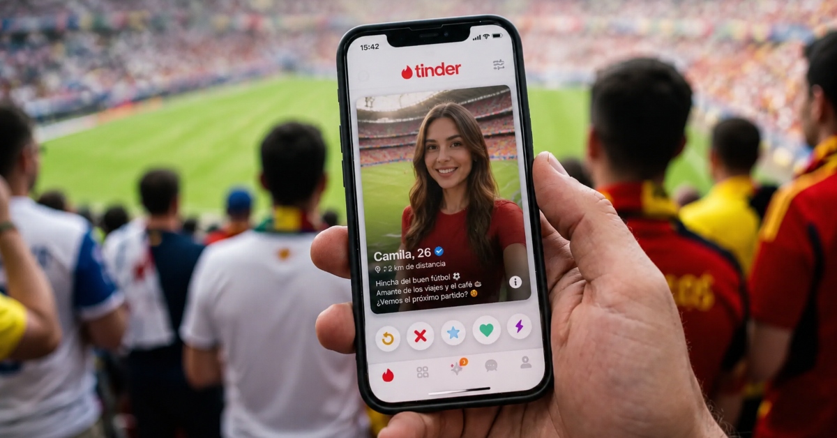 Tinder y Bumble son los "campeones" del Mundial: Apps de citas son usadas por hinchas en pausas de hidratación