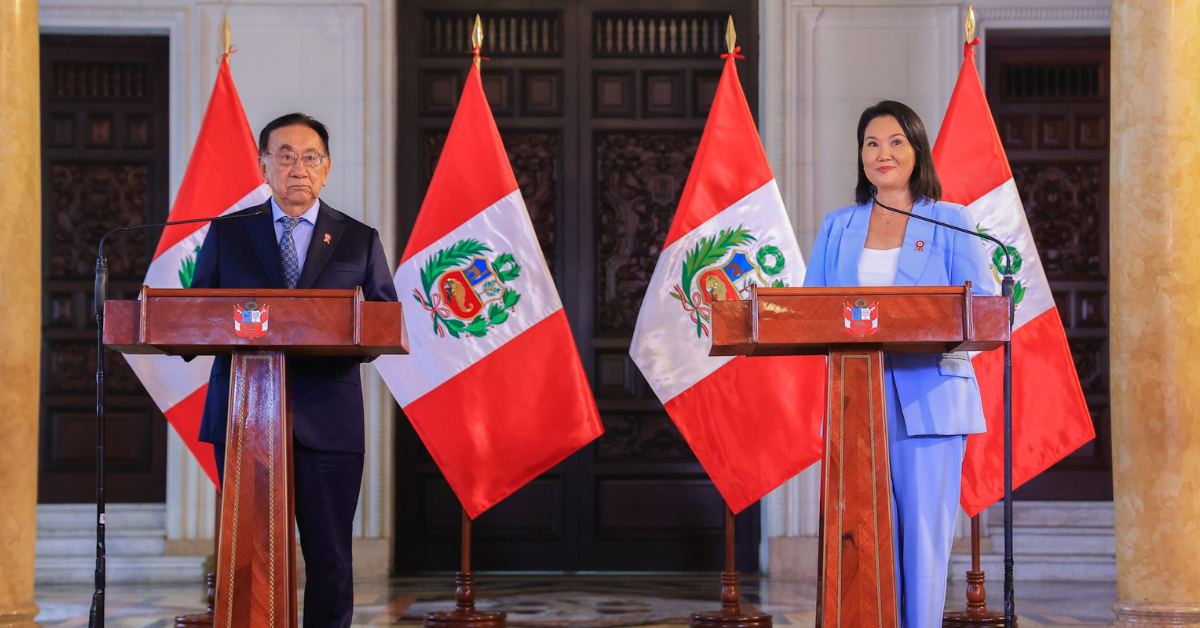 Keiko Fujimori tras reunirse con José Balcázar: "Nos encargaremos de llevar las riendas del Gobierno por cinco años"