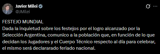 El presidente argentino señaló que decisión dependerá de si el plantel está de acuerdo.
