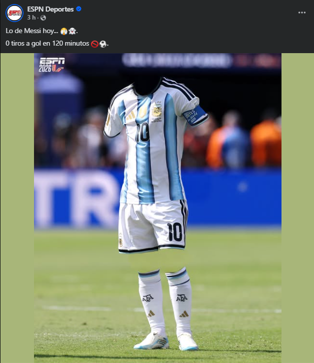 El uniforme del "10", vacío y con su dueño ausente.