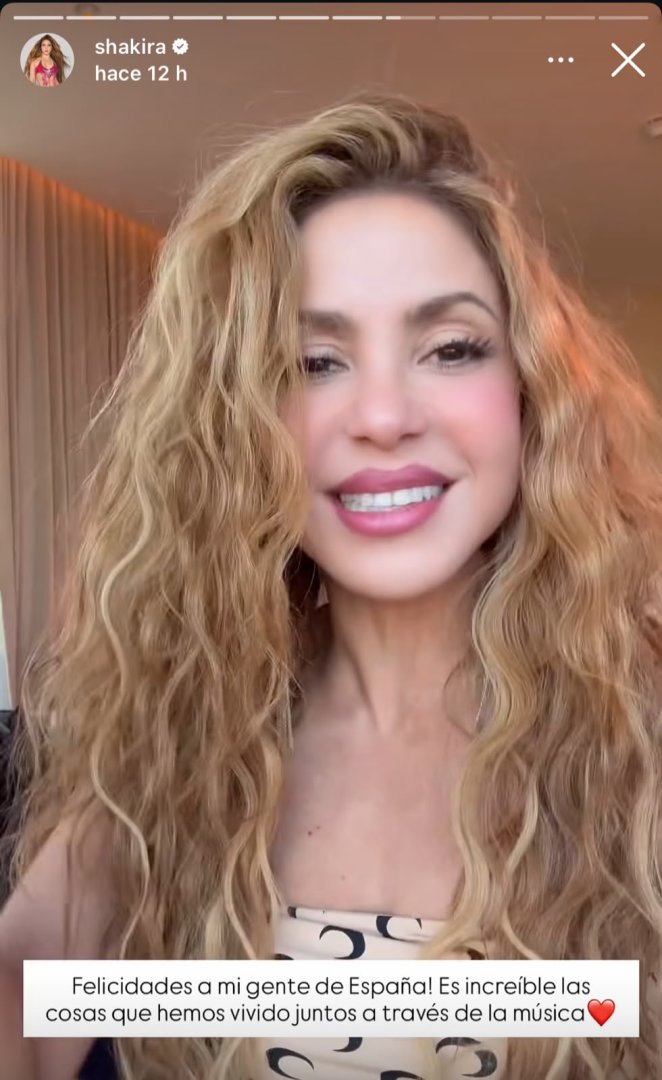 Shakira cuenta que celebrará en la residencia europea el triunfo