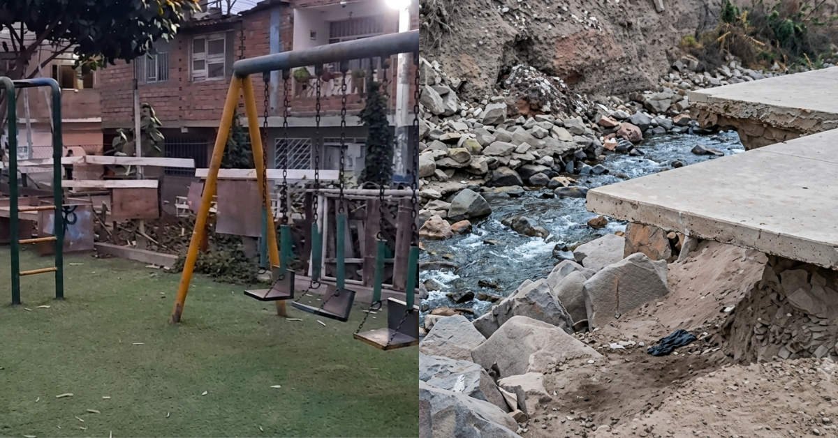 El parque Malecón Rimac se encuentra con basura y presenta un evidente deterioro