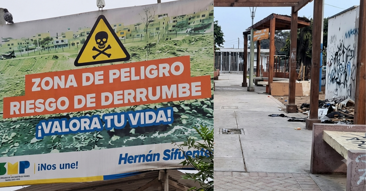 Vecinos preocupados en SMP: 'parque fantasma' en riesgo de desaparecer por sismo o crecida del río Rímac