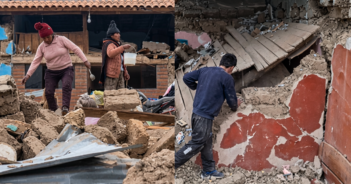 Vivienda de Elsa Tovar, en Pumpunya, terminó totalmente derrumbada por sismo en Junín