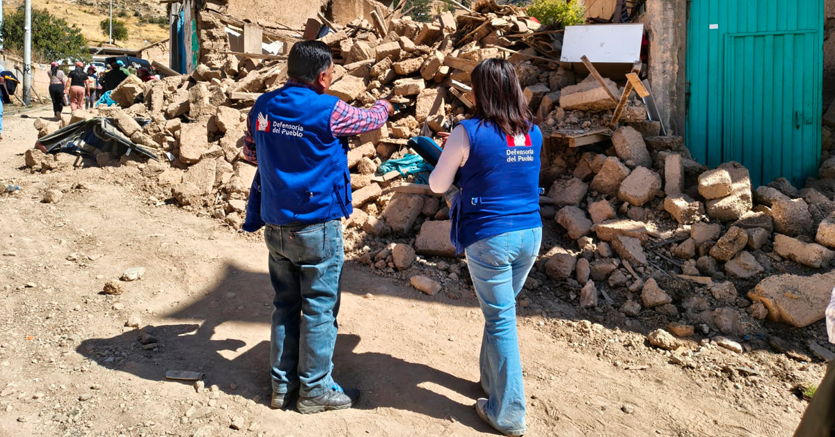 Viviendas en Pumpunya sufrieron daños entre un 70 y 80 % tras sismo, según Mario de la Cruz