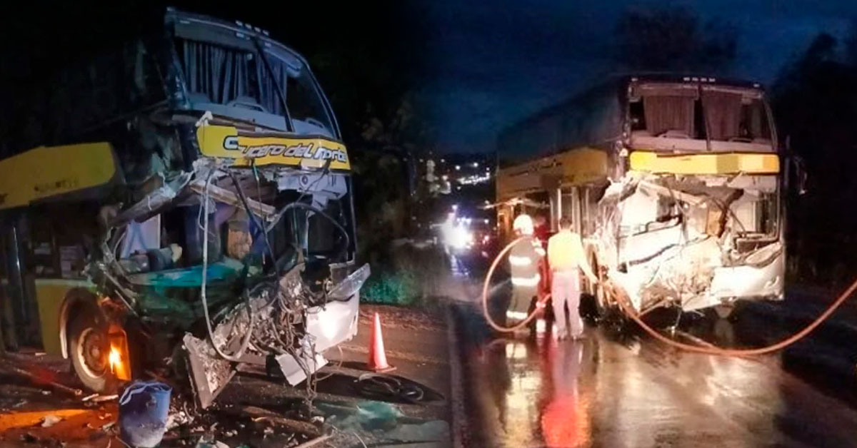 Choque entre un bus y un camión dejó más de 40 heridos: Accidente bajo investigación