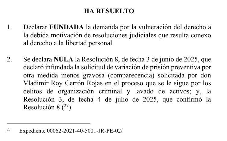 Resolución del TC.