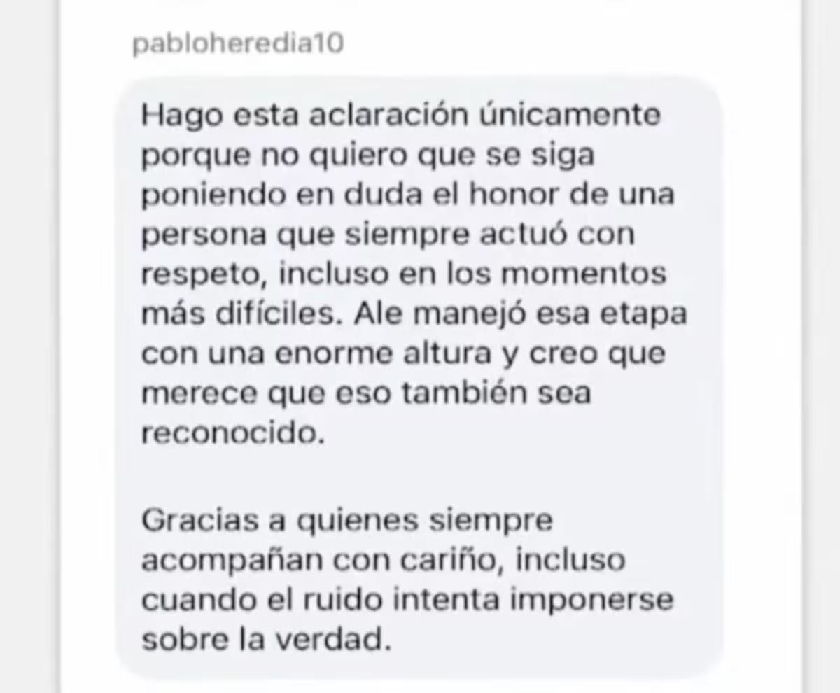 Pablo Heredia se pronuncia