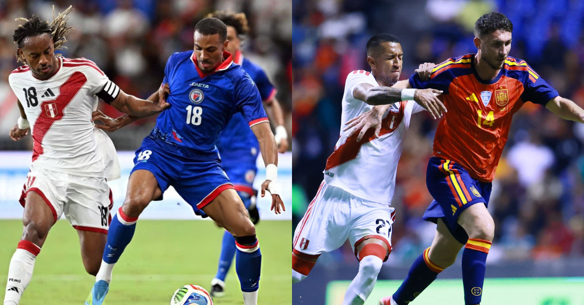 Algunos de los últimos amistosos de la selección peruana, Haití (triunfo 2-1) y España (derrota 1-3)