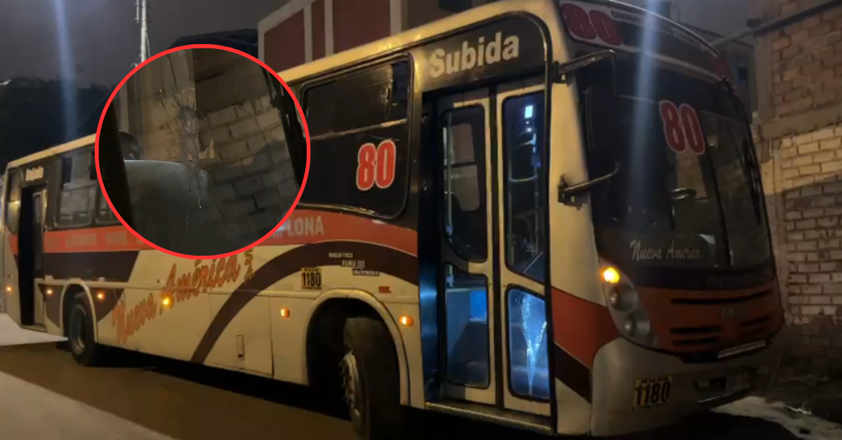 SJM: Nuevo ataque contra bus de Nueva América deja a conductor herido tras recibir impacto de bala