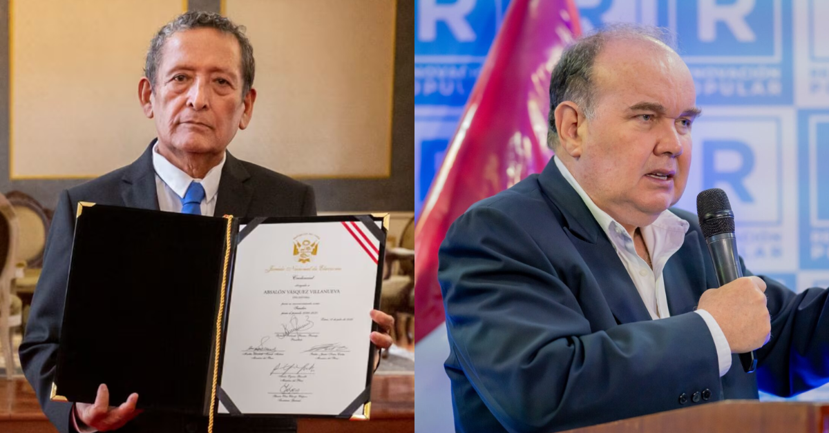 Absalón Vásquez recibió credencial como senador en lugar de Rafael López Aliaga