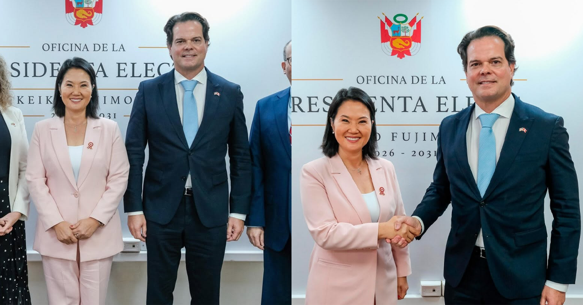 Keiko Fujimori y embajador de EE. UU. se reúnen para abordar cooperación en seguridad y economía
