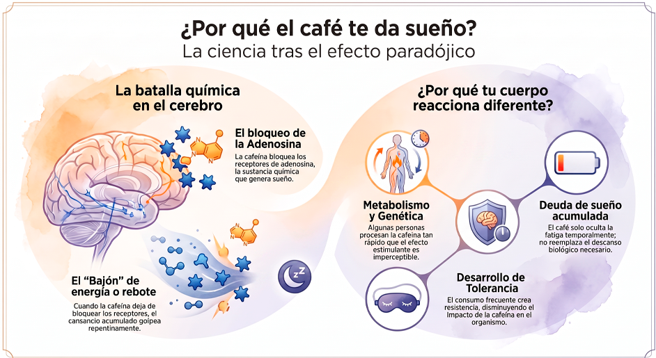 �Por qu� el caf� a algunas personas les da sue�o en lugar de despertarlas? Factores clave