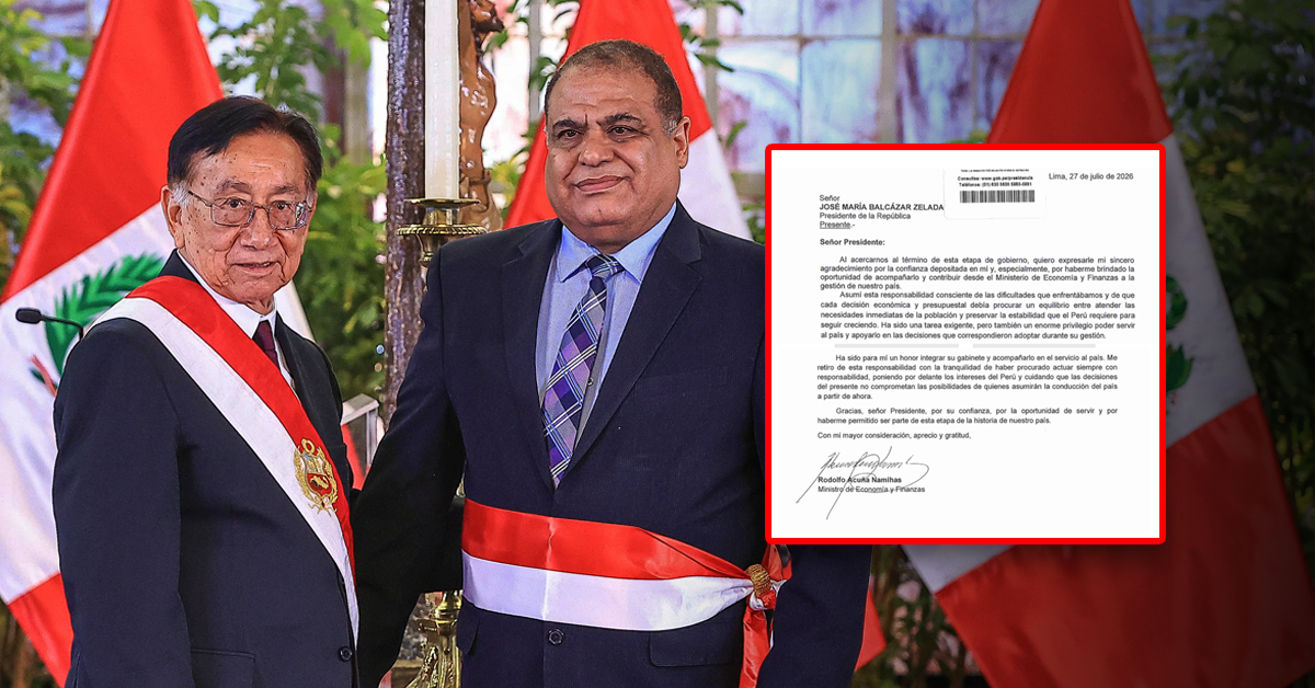 Rodolfo Acuña presentó su renuncia al MEF a un día de la juramentación de Keiko Fujimori