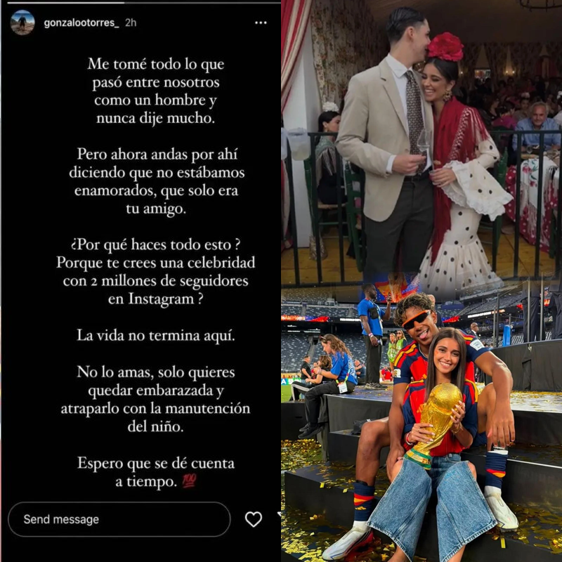 Exnovio de In�s Garc�a asegur� que la influencer buscar�a beneficio econ�mico en la relaci�n.