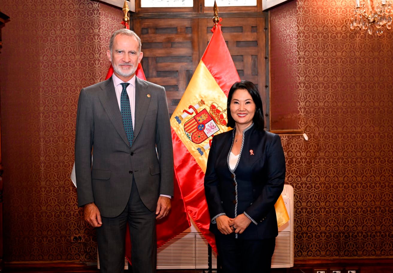 Keiko Fujimori junto al rey de Espa�a, Felipe VI
