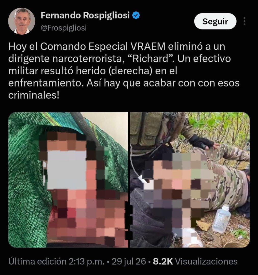 Senador Fernando Rospiglioso se pronunció sobre el resultado del operativo