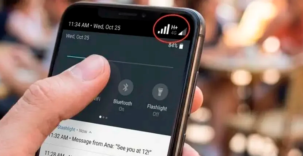 H+ en tu celular: Este tipo de red aparece cuando las personas se encuentran en zonas donde no alcanza la señal.