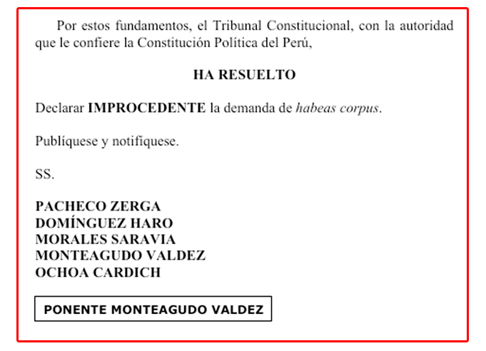 Resoluci�n del TC.