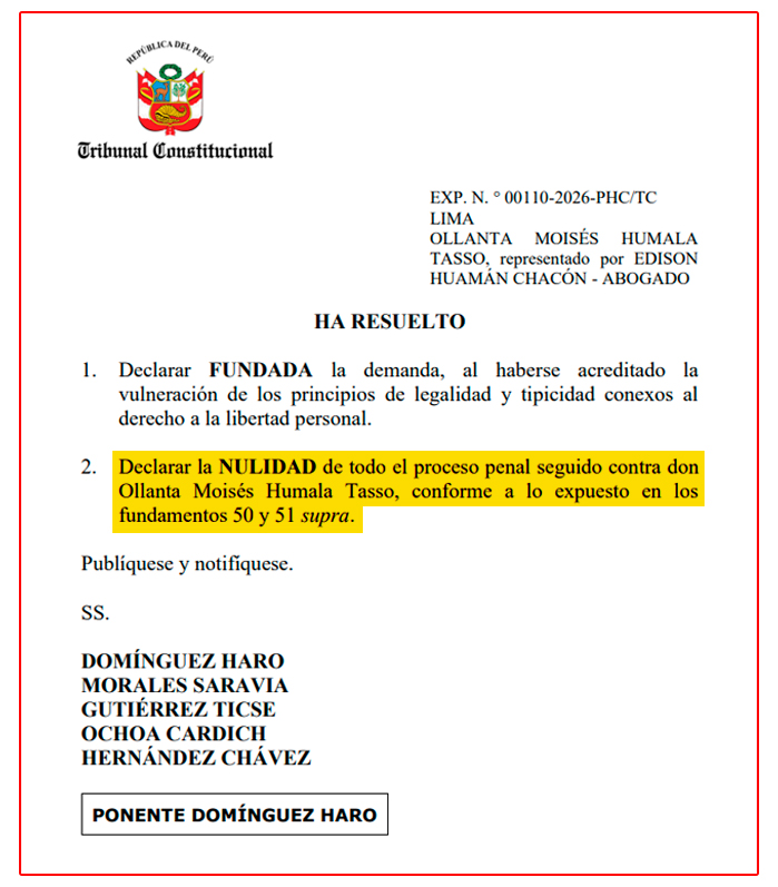 Resolución anula los procesos contra el expresidente.