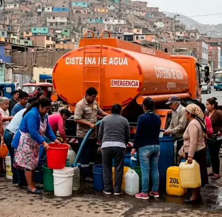 Programaci�n del corte de agua en Lima.