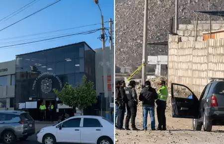 Delincuentes armados asaltan a dos polic�as dentro de su veh�culo en Arequipa