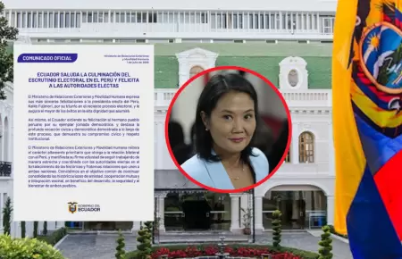 Ecuador felicita a Keiko Fujimori tras ser elegida presidenta electa