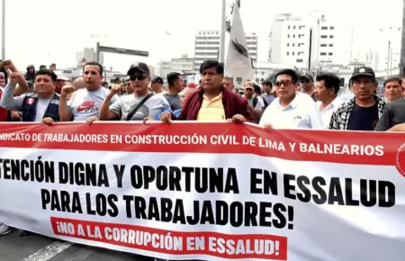 Trabajadores de construcci�n civil marchar�n para exigir reformas en EsSalud