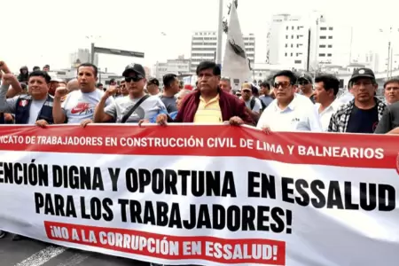 Trabajadores de construcci�n civil marchar�n para exigir reformas en EsSalud