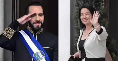 Bukele saluda a Keiko Fujimori por su triunfo