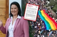 Keiko Fujimori: Colectivo Marcha del Orgullo reconoce resultado electoral y adelanta oposición vigilante