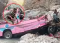 Autob�s se precipit� por un barranco: Reportan al menos 40 muertos y varios heridos tras el accidente