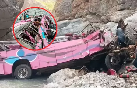 Accidente de autob�s: cay� por un barranco.
