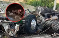 Cami�n cay� a un r�o tras chocar contra un auto: Reportan al menos 4 muertos, 8 heridos y 10 desaparecidos