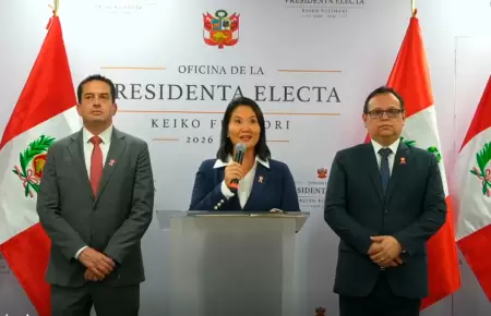 Keiko Fujimori presenta su oficina para la transici�n de gobierno.